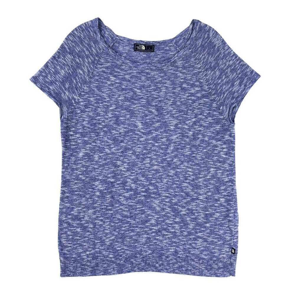 The North Face Women’s Blue Marled Cotton-Blend Sweater Tank in Size Large